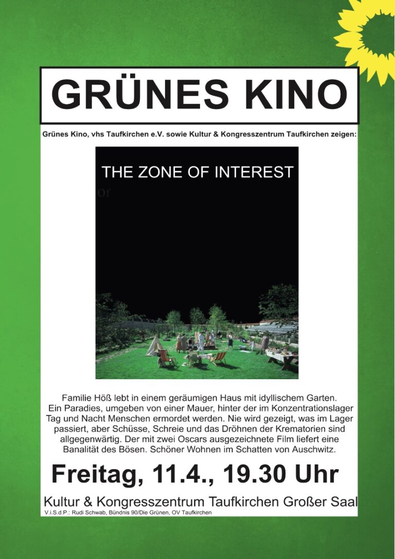 Grünes Kino: „The Zone of Interest“