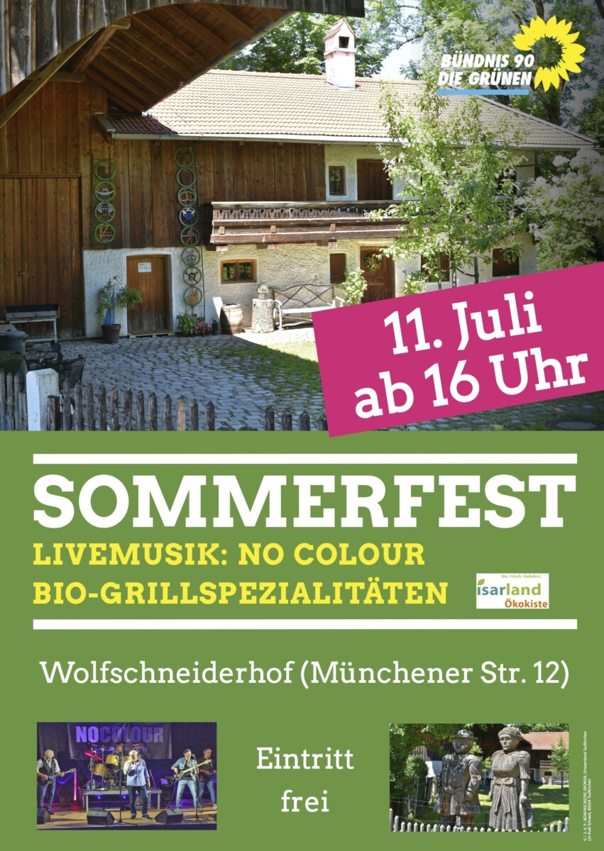 Grünes Sommerfest am 11. Juli 2026 ab 16:00 Uhr im Wolfschneiderhof